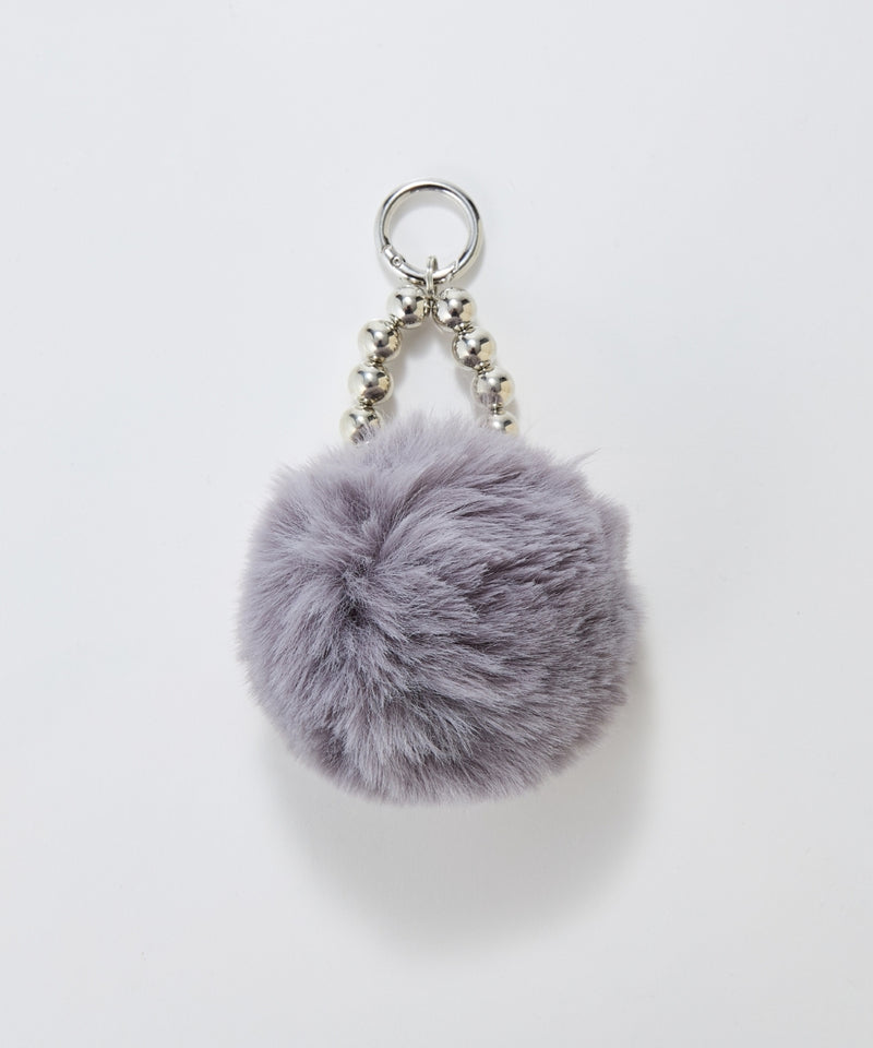 メタルボールファーバッグチャーム