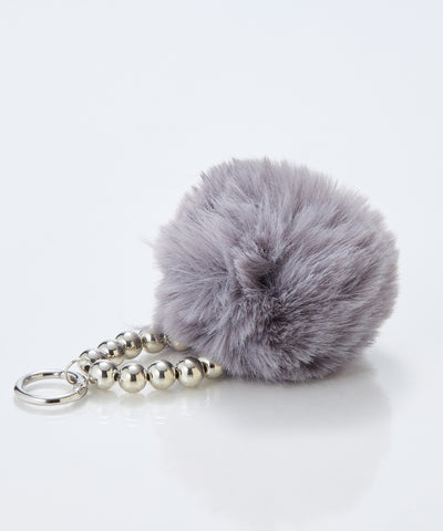 メタルボールファーバッグチャーム