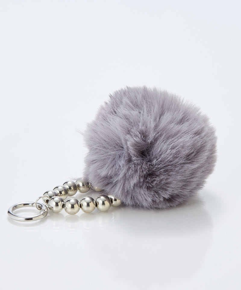 メタルボールファーバッグチャーム