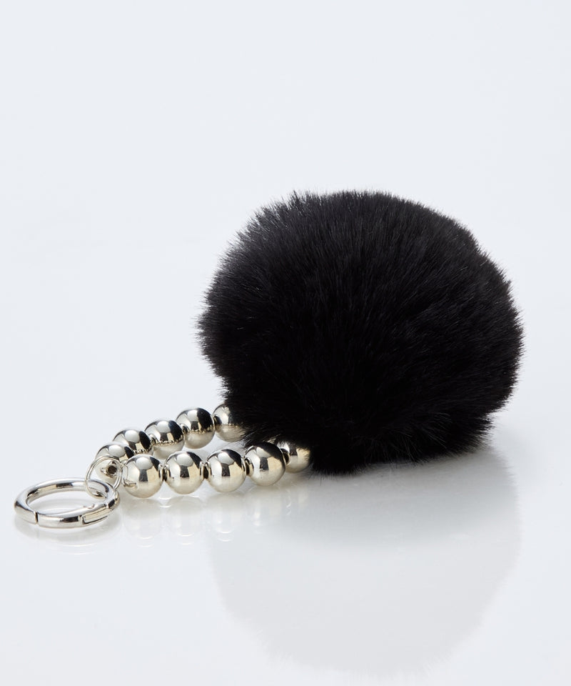 メタルボールファーバッグチャーム