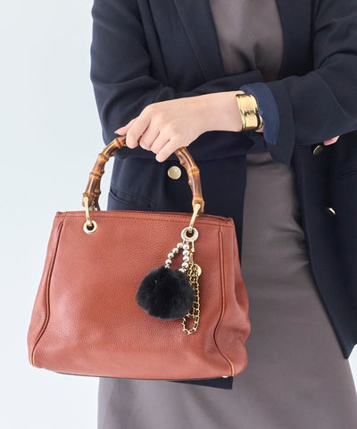 メタルボールファーバッグチャーム