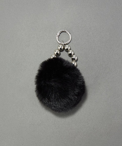 メタルボールファーバッグチャーム