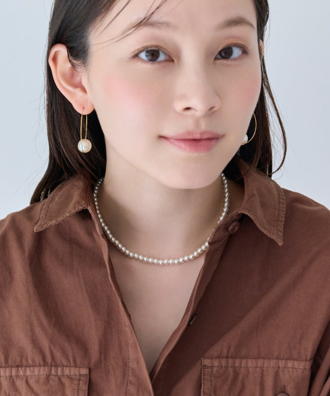 Phoebe/フィービィー】 2wayダブルラインパールチェーンネックレス