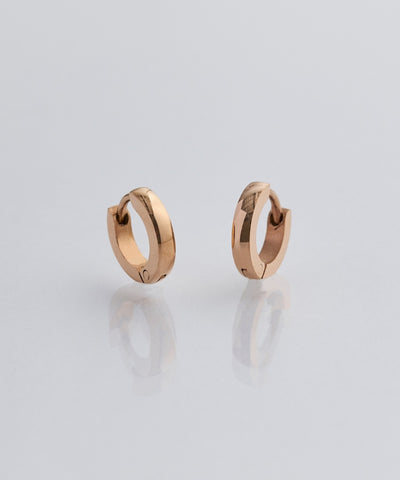 【2025Xmas Set】『金属アレルギー対応』ワンタッチメタルフープミニペアピアス/サージカルステンレス