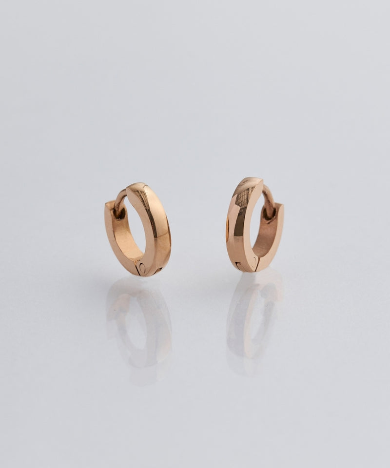 【2025Xmas Set】『金属アレルギー対応』ワンタッチメタルフープミニペアピアス/サージカルステンレス