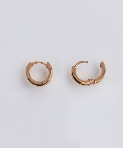 【2025Xmas Set】『金属アレルギー対応』ワンタッチメタルフープミニペアピアス/サージカルステンレス