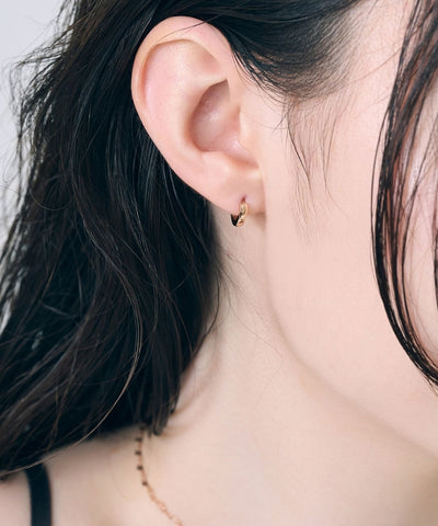 【2025Xmas Set】『金属アレルギー対応』ワンタッチメタルフープミニペアピアス/サージカルステンレス