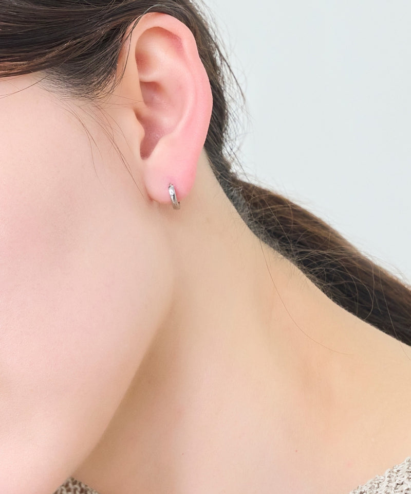 【2025Xmas Set】『金属アレルギー対応』ワンタッチメタルフープミニペアピアス/サージカルステンレス