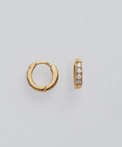 【2025Xmas Set】『金属アレルギー対応』ワンタッチメタルフープミニペアピアス/サージカルステンレス