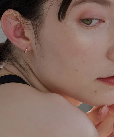 【2025Xmas Set】『金属アレルギー対応』ワンタッチメタルフープミニペアピアス/サージカルステンレス