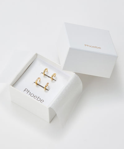 【2025Xmas Set】『金属アレルギー対応』ワンタッチメタルフープミニペアピアス/サージカルステンレス