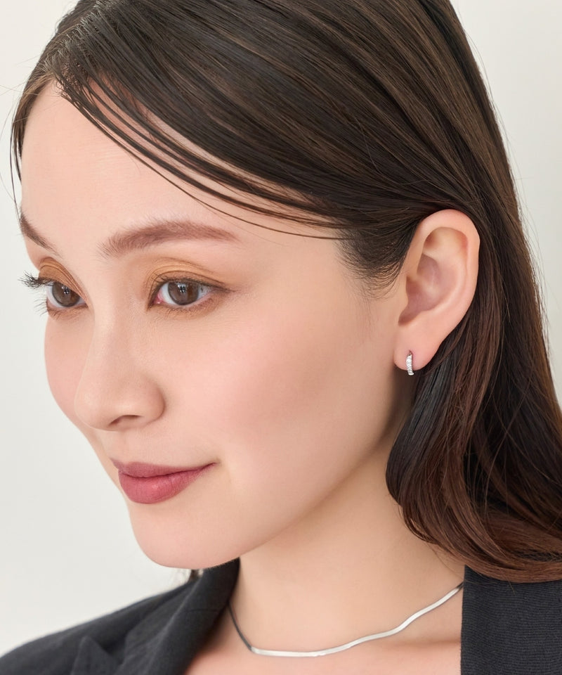 【2025Xmas Set】『金属アレルギー対応』ワンタッチメタルフープミニペアピアス/サージカルステンレス