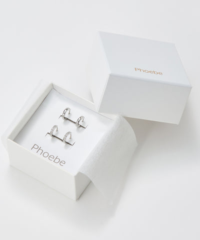 【2025Xmas Set】『金属アレルギー対応』ワンタッチメタルフープミニペアピアス/サージカルステンレス