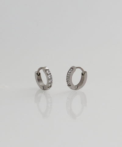 【2025Xmas Set】『金属アレルギー対応』ワンタッチメタルフープミニペアピアス/サージカルステンレス