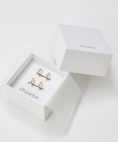 【2025Xmas Set】『金属アレルギー対応』ワンタッチメタルフープミニペアピアス/サージカルステンレス