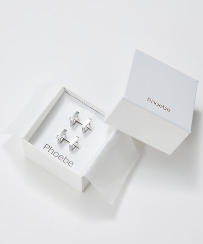 【2025Xmas Set】『金属アレルギー対応』ストレートスクエアフープペアピアス/サージカルステンレス