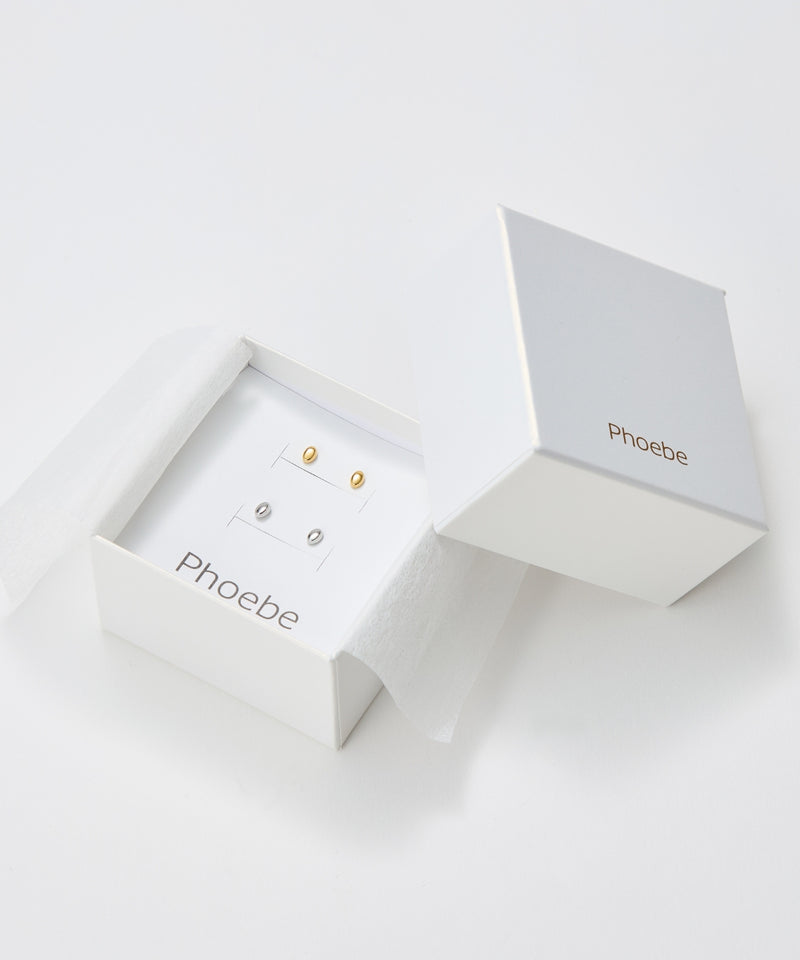 【2025Xmas Set】『金属アレルギー対応』メタルオーバルペアピアス/サージカルステンレス