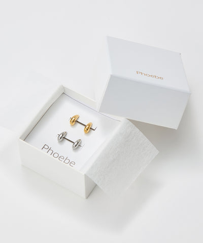 【2025Xmas Set】『金属アレルギー対応』ドロップハーフフープミニピアス/サージカルステンレス