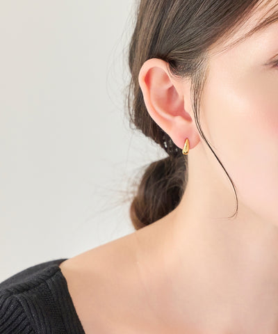 【2025Xmas Set】『金属アレルギー対応』ドロップハーフフープミニピアス/サージカルステンレス