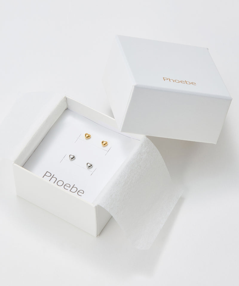 【2025Xmas Set】『金属アレルギー対応』パフィーハートペアピアス/サージカルステンレス