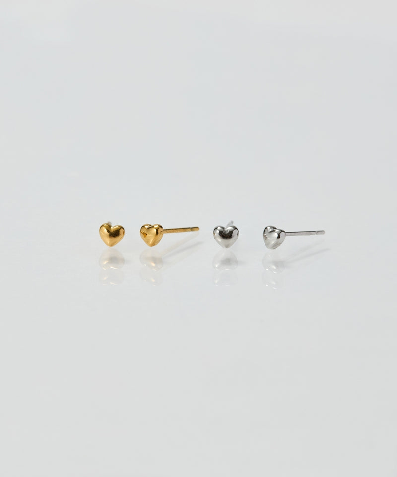 【2025Xmas Set】『金属アレルギー対応』パフィーハートペアピアス/サージカルステンレス