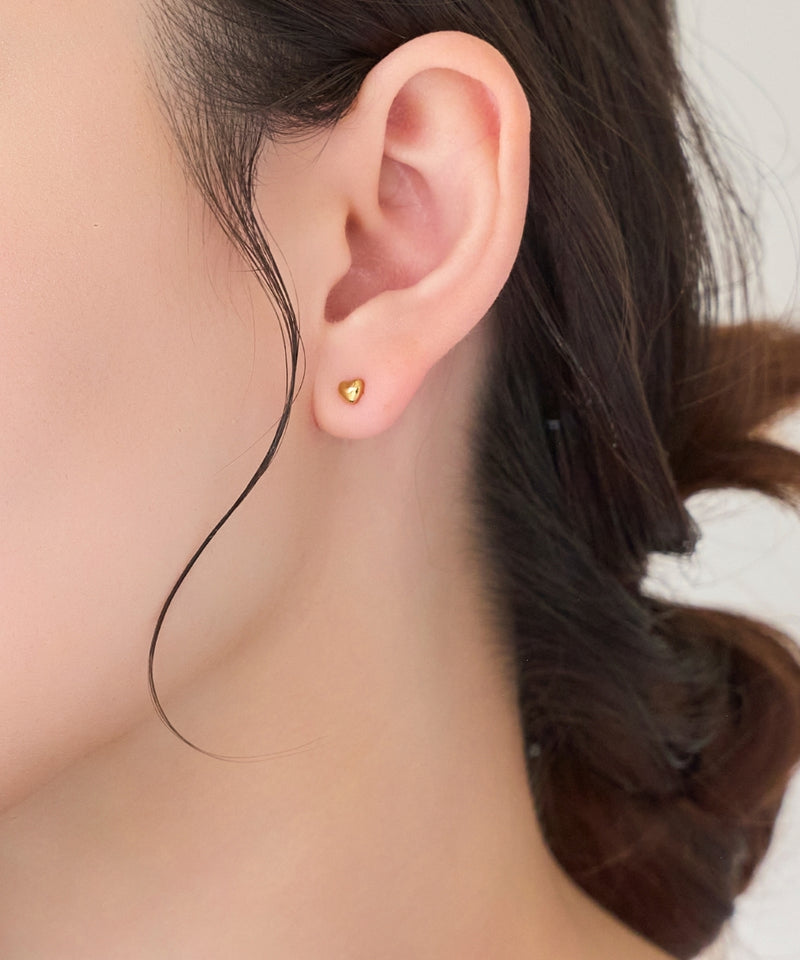 【2025Xmas Set】『金属アレルギー対応』パフィーハートペアピアス/サージカルステンレス