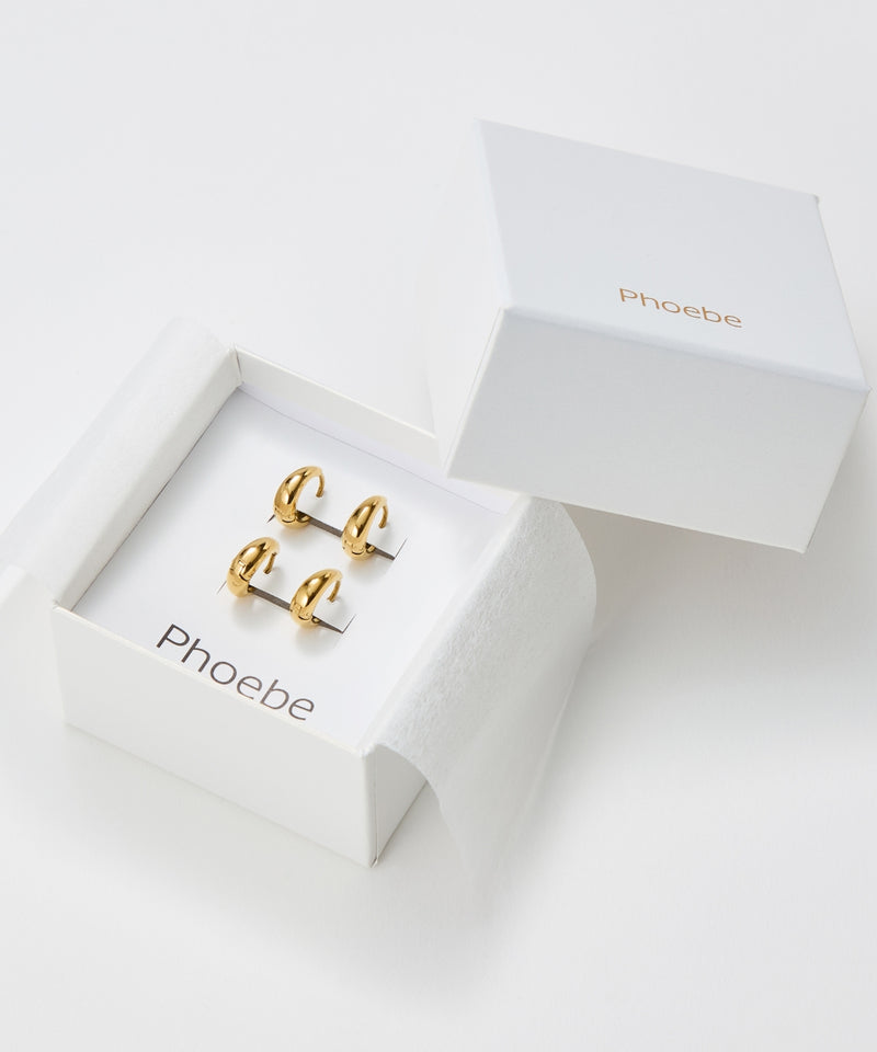 【2025Xmas Set】『金属アレルギー対応』メタルオーラフープペアピアス/ステンレス