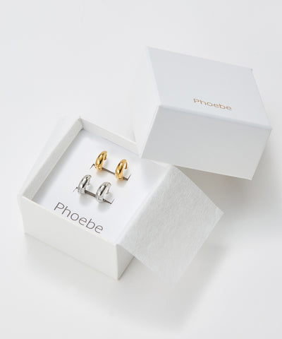 【2025Xmas Set】『金属アレルギー対応』メタルオーラフープペアピアス/ステンレス