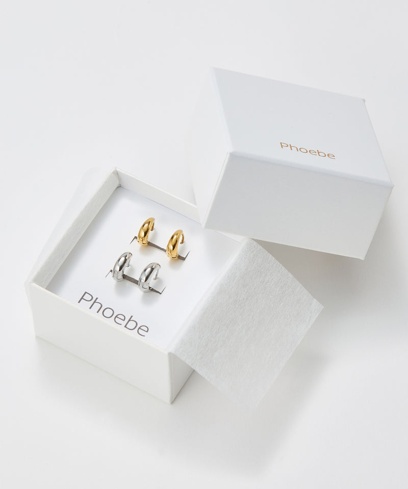 【2025Xmas Set】『金属アレルギー対応』メタルオーラフープペアピアス/ステンレス