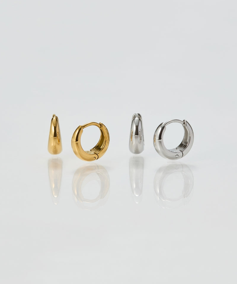 【2025Xmas Set】『金属アレルギー対応』メタルオーラフープペアピアス/ステンレス