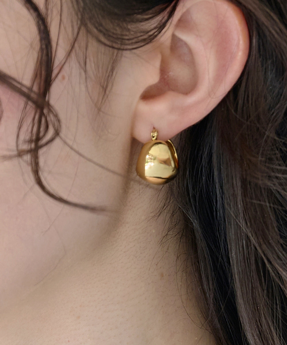 [新作]ドームメタルフープピアス