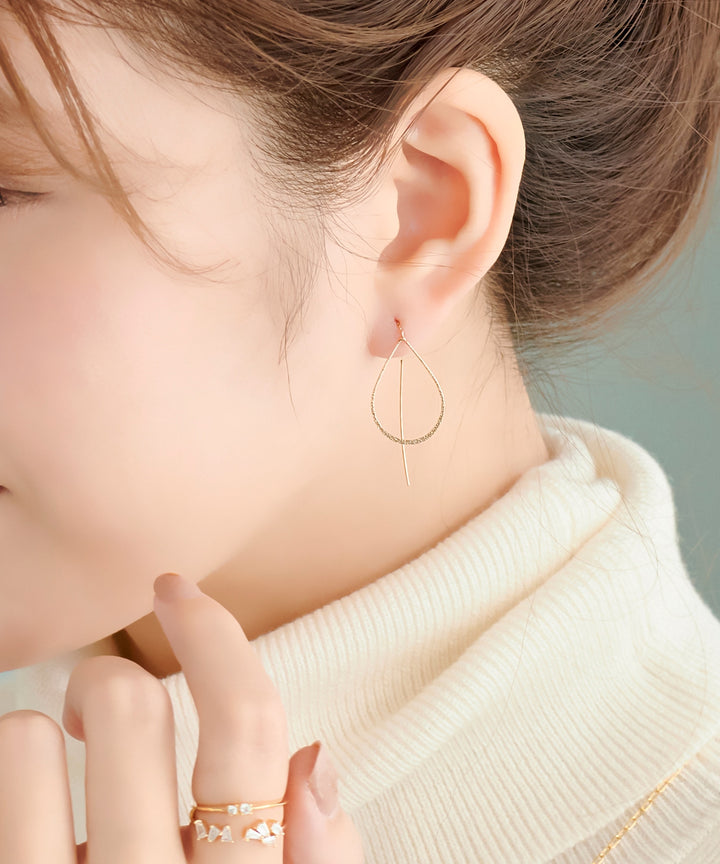 Phoebe/フィービィー】【K10】ドロップラインアメリカンピアス – JEWEL