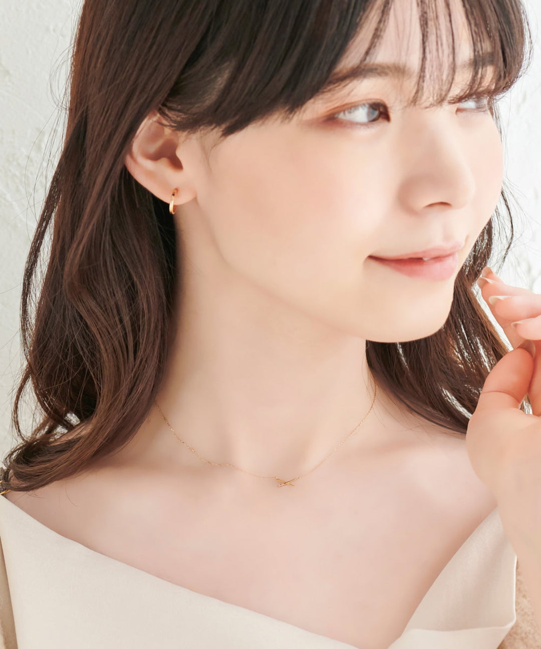 Phoebe/フィービィー】【K10】プレシャスクロスダイヤモンドネックレス