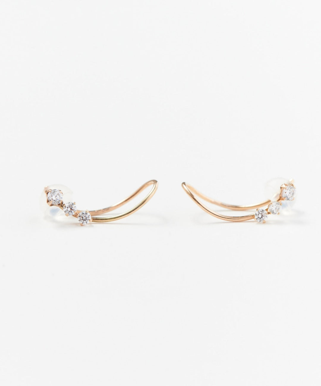 Phoebe/フィービィー】【K10】ラインビジューピアス&イヤリング 