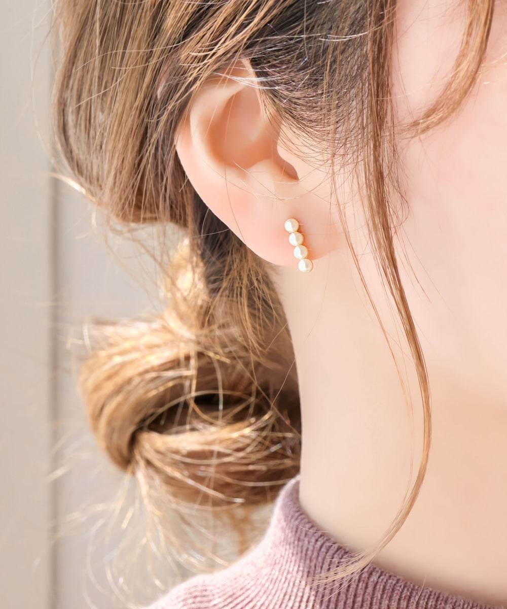 【金属アレルギー対応】【痛くないシリーズ】モードパールライトフィットイヤリング