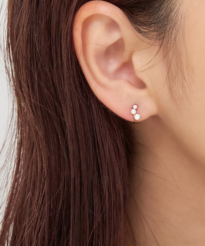 【K10】オリオンビジューイヤリング/BOXつき