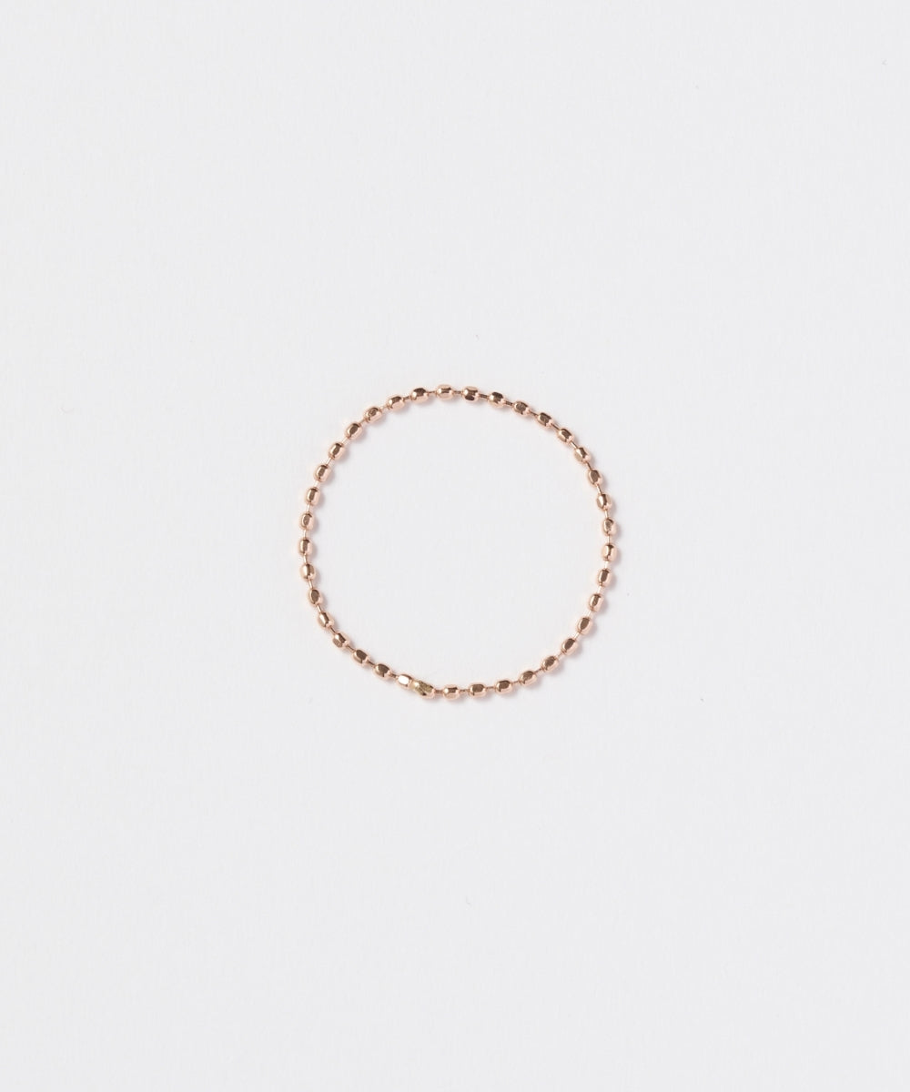 【K10】カットボールチェーンリング　BOX付き